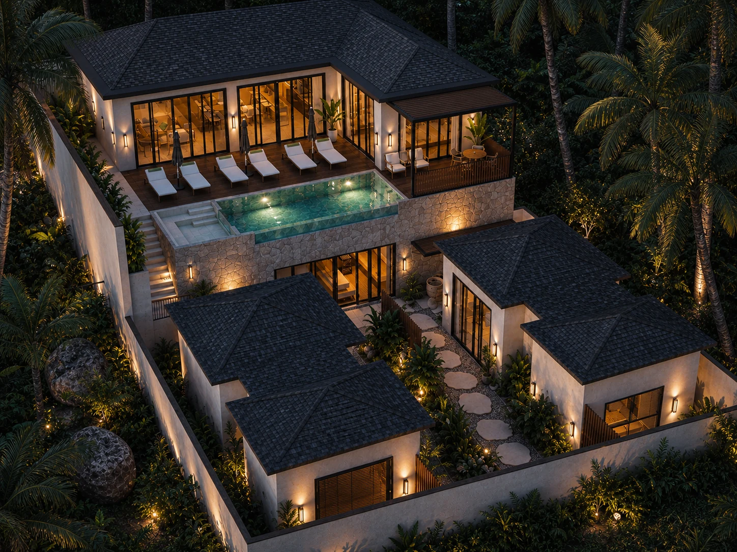 Lembongan Villa main architecture view