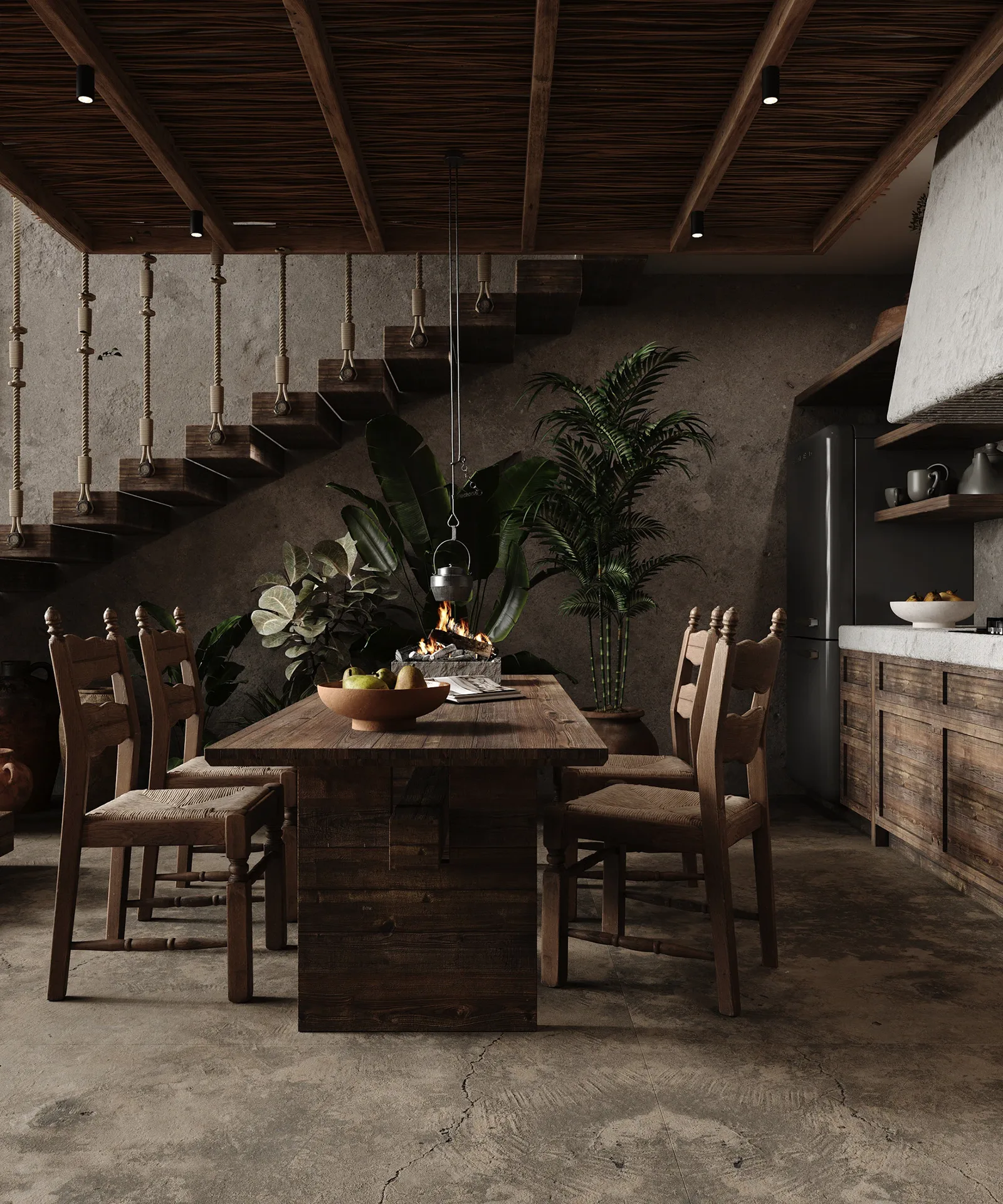 Altara Uluwatu warm natural interior render
