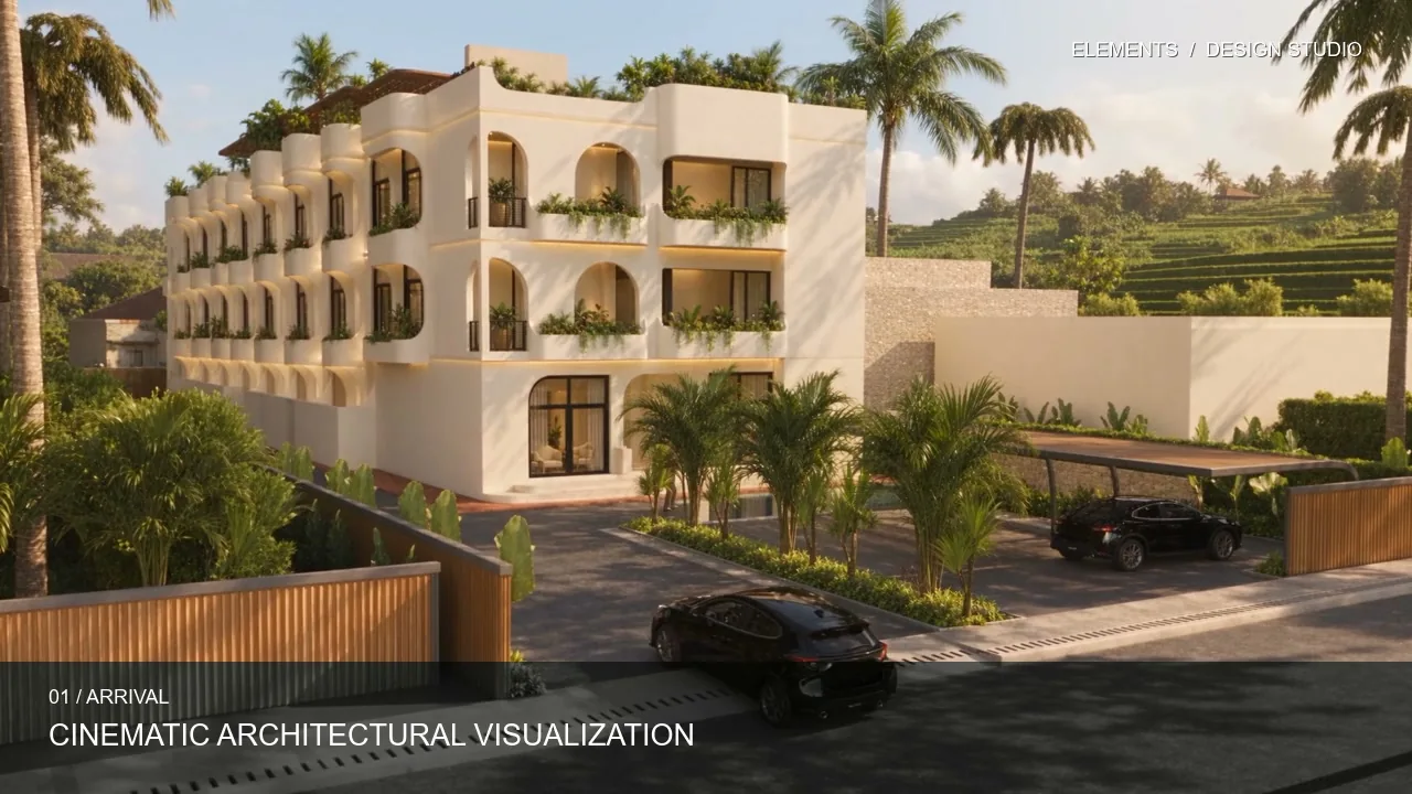 Lili Apartment architectural 3D visualization in Bali